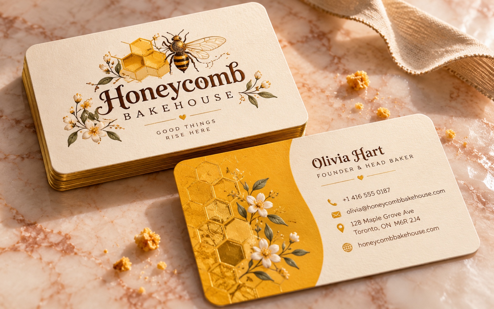 Business card design mockup