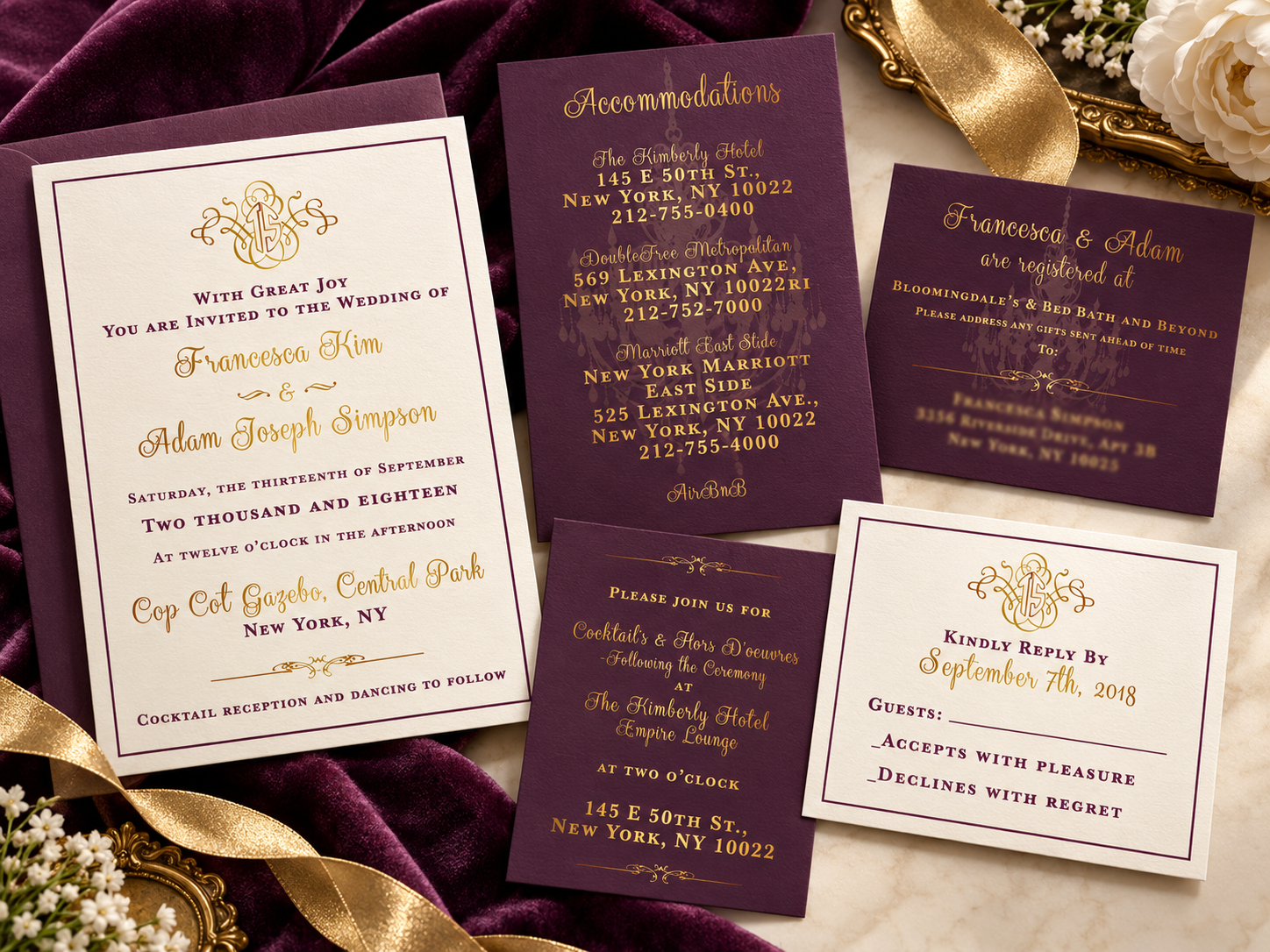 Housewarming invitation mockup with fictional details